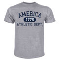 America 1776 Athletic Dept Letter Tshirt Man Fashion Tee Clothes Summer Luxury T-Shirt Hip Hop Breathable Cotton Tee Clothes. 