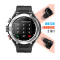 T92 New Version 2023 Update Original  Waterproof Sports Smart Watch 2 in1 With Built-in High Quality X8 Wireless BluetoothTWS Earebuds. 
