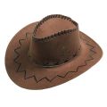 Western Cowboy Hat Beach Sun Hat Men and Women Xinjiang Grassland Big Brim Top Hat US Children's All-Match. 