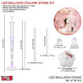 30 Inches LED Light Up Balloon Stand 3 Modes Flashing Table Balloon Stand Kit Balloons Decoration and Centerpieces For Floor Or Table 2 IN 1 Base, Pole & With Balloon Ring For Birthday Wedding Anniversary Bridal Shower Baby Shower & Party Decoration. 
