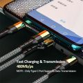 5A Fast Charging 3 in 1 S Cable ulti Qui Charger ro S ype C Cable for Samsung Xiaomi Oneplus ealme. 