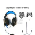 Portable Headset Adapter Splitter 3.5mm Jack Cable with Separate Mic and Audio Headphone Connector. 