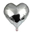 5 PCS Large Silver Heart Foil Balloons - Valentines Balloons Heart Shaped Foil Balloon for Valentines Day Wedding Balloon Party Decorations. 