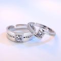 Couple Ring/Silver/Zircon/Imported/Men/Women. 