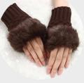 Wool Gloves Fancy Winter Women Girls wool Gloves Knitting  wool gloves Keep Warm Short Mitten Fingerless Lady Girl Half Finger Gloves. 
