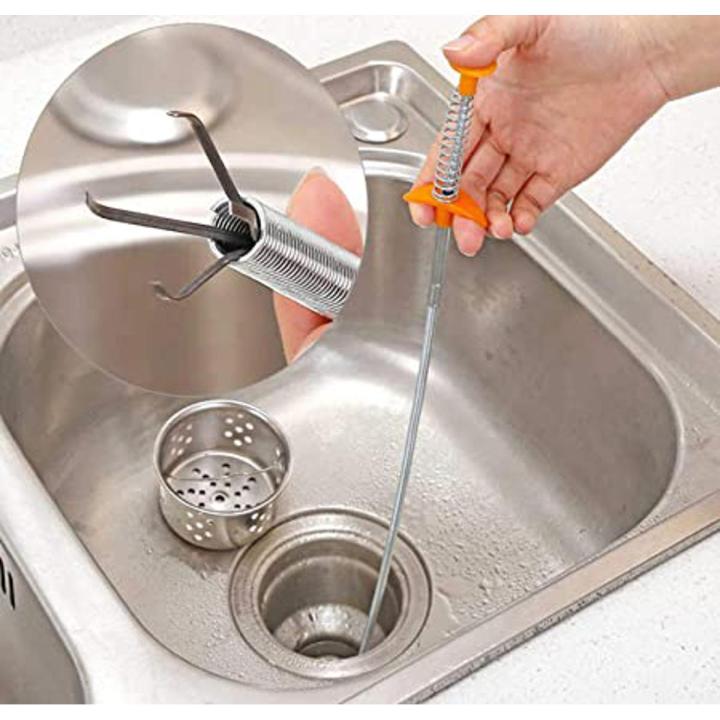 Water Sink Cleaning Hook Sewer Dredging Tool Kitchen Spring Pipe Hair Remover Kitchen Tools