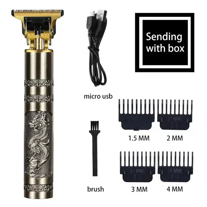 Vintage%20T9%20Dragon%20Trimmer%20&%20Hair%20Clipper%20%7C%20Stainless%20Steel%20Blade%20%7C%204%20Combs%20%7C%20Lubrication%20Oil%20-%20Image%202