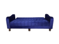 Sofa Combed Aram Design  3 Seater Stylish Emboss Tufting Royal Blue Valvet & Colour Can be Customised {{ Special offer } Available. 
