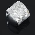 Metal Guitar Dome Knob Control-20x Guitar Dome Knob Control for Fender Tele-Silver. 