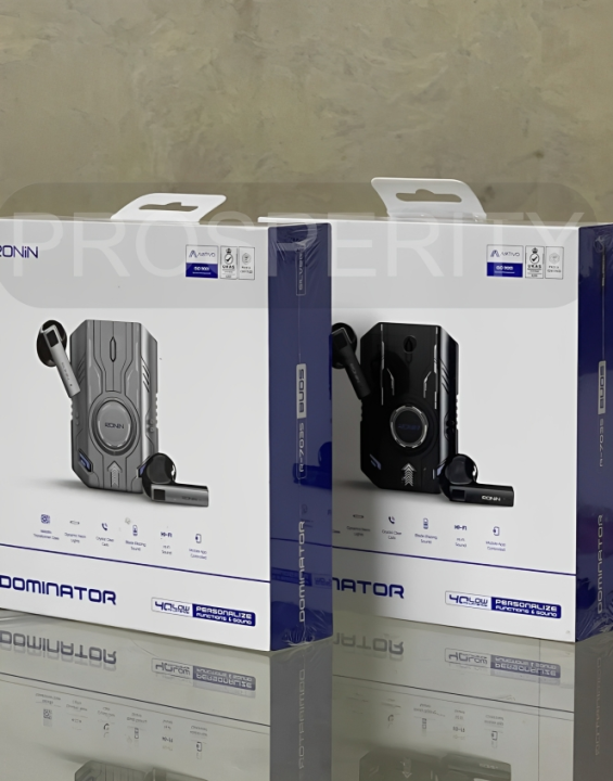 Ronin Dominator Earbuds R-7035 Gaming Earbuds– Software Based Sound, Smart Touch Controls & Up to 50H Playtime with ASAP Fast Charging,Ultra-Low 50ms Latency (Silver, Black),  1 Year Brand Warranty