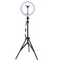 26cm Selfie RIng Light with 4.5 Feet Adjustable Tripod Stand - With White, Warm & Soft Light Function for Live Streaming or Studio Photography - Youtube - Gaming. 