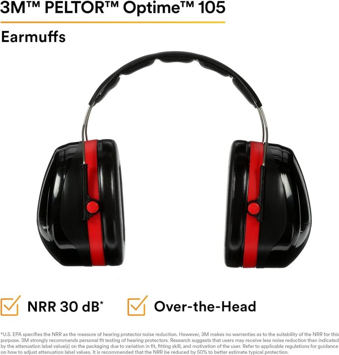 Ear%20Muff%203M%20Optime%20105:%20NRR:30%20dB-Anti%20Noise,Study,Travelling,Shooting%20-%20%20Made%20in%20USA%20-%20Image%207
