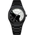 Arabic Aura Watch Black for Men Stylish Luxury Wrist Watch Arabic Dial Quartz Movement Unisex Fashion Watch with Arabic Numerals Fiber Chain Butterfly Clasp Premium Gift Watch with Box. 