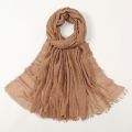 Women Muslim Crinkle Hijab Scarf Femme Musulman High Quality Cotton Headscarf Islamic Hijabs for Woman Long Shawls and Wraps. 