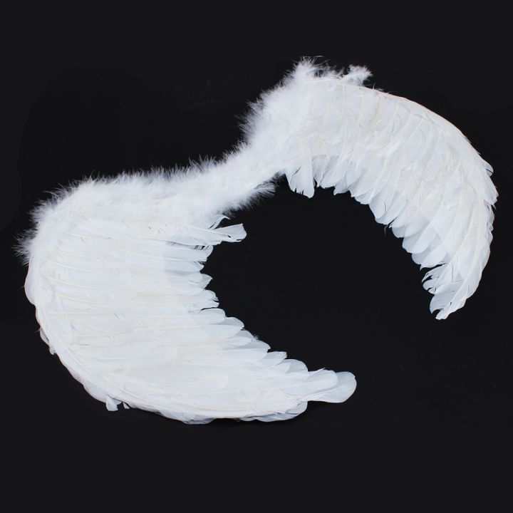 NYT Adult Lady Goth Angel Feather Wing Fallen Fancy Dress Costume Club Party Xmas Us White