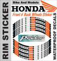 HONDA Pridor Rim Decoration Sticker. 