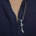 Men 925 Sterling Silver (Chaandi) Ali Chain & Pendant Set. 