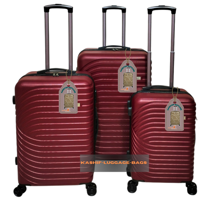 Hardtop 3-Piece Trolley Suitcase Set with4 Spinner Wheels Luggage Set