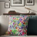 16x16 Digital Print Luxury Cushion Cover with Silk Back and Zip Closure for Sofa and Home Decoration by Mehman Bazar. 