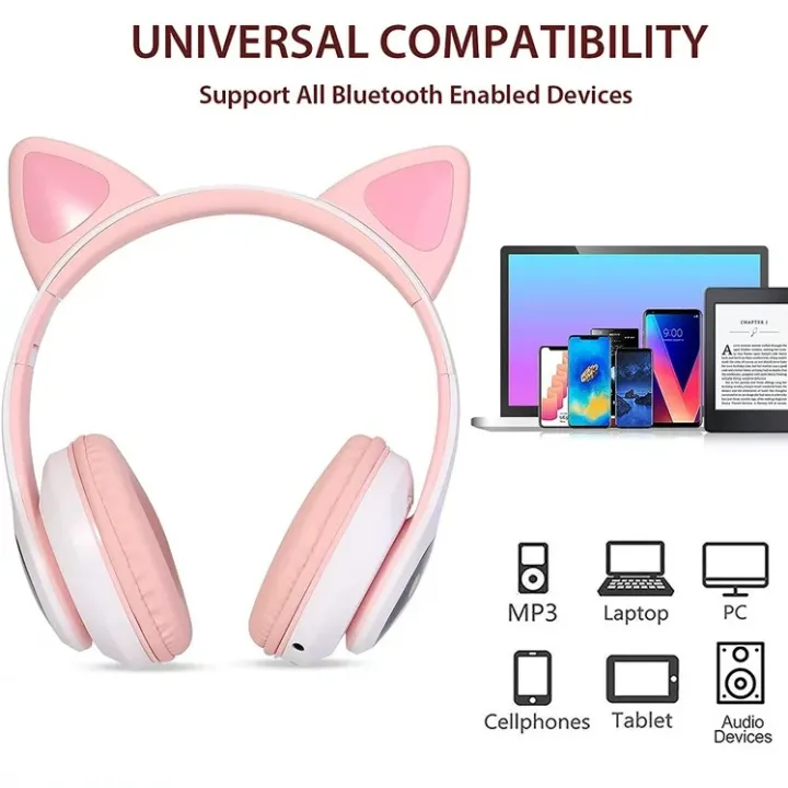 Cat%20Ear%20LED%20Light%20Up%20Wireless%20Bluetooth%20Headphones%20for%20Kids%20with%20Microphone,%20Pink%20-%20Image%202