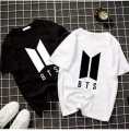 Bts Printed Basic Round Neck T-Shirt. 