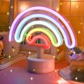 LED Night Light USB Rainbow Light Romantic Ins Heart Night Light Bedroom Sleep Light. 