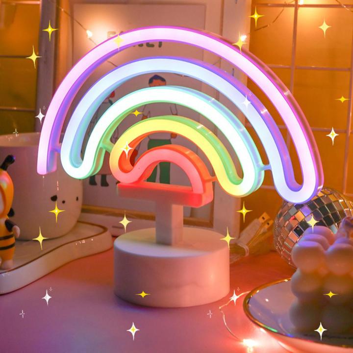 LED Night Light USB Rainbow Light Romantic Ins Heart Night Light Bedroom Sleep Light