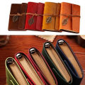Vintage Retro Loose-leaf Notebook Faux Leather Leaf Notepad Journal Diary Gift. 