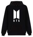 Black BTS Fleece Hoodie for men and women Export Quality. 