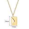 Custom Engraved Love Letter Personalized Envelope Pendant Necklace Stainless Steel Jewelry Women Valentine's Day Confession Gift. 