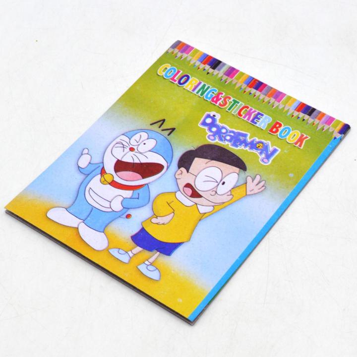 Pack Of 12 Coloring & Sticker Book