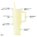 Sipper Tumbler – 40oz Stainless Steel Trek Tumblers with Handle and Straw | Leak-Proof Simple Modern Design for Travel and Daily Use. 