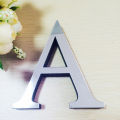 20CM 3D Mirror Letters Wall Stickers For Logo Name Alphabet Wedding Love Letters English Wall Home Decor Black/Gold/Silver/Red. 