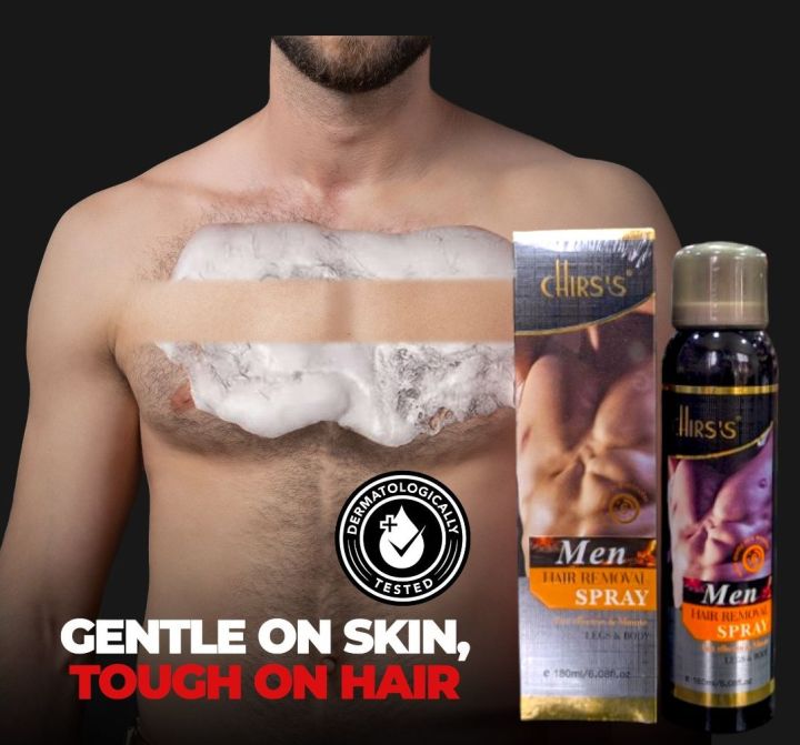 Painless Men Hair Removal Spray Full Body Hair Removal for Chest Back Legs Under Arms & Intimate Area Easy To Use