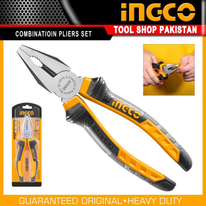 Ingco 8" Combination Pliers Two Handle Color - HCP08208