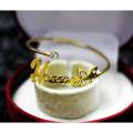 Namely accessories 22k Gold Plated Personalized Name Bangle For Women/Girl-TJ 9944. 