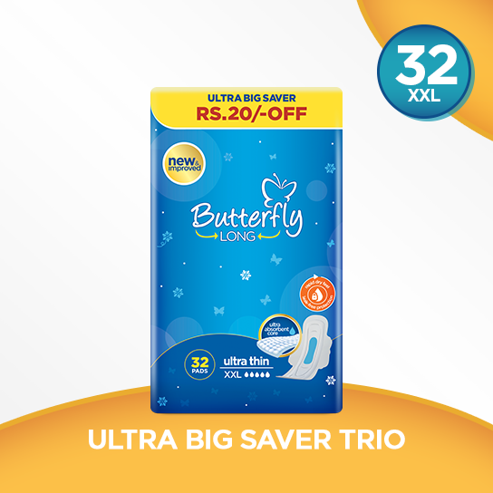 Butterfly Long Ultra Big Saver Sanitary Pads Long 32 Pcs
