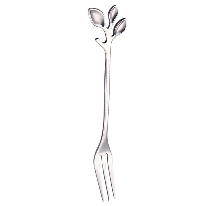 【Topnotch Store】PCS Exquisite Branch Shape all Coffee Stainless Steel Flatware for Snacks Kitchen Bar Mini Spoon/Fork