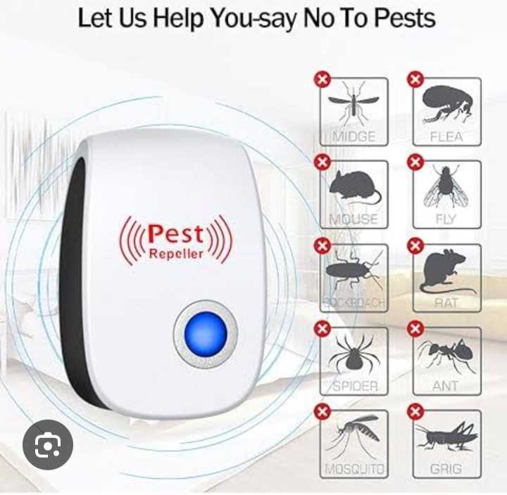 Ultrasonic pest repeller electronic plug in Rodent Mouse roach bug insect repellent indoor home kitchen
