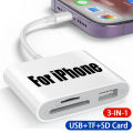 SD Card Reader for iPhone 14 13 12 11 15 Pro Max 3 in 1 Micro SD Memory Card Reader USB Adapter OTG for iPhone iPad Accessories. 