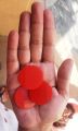 Plastic Counters: Red Color Gaming Tokens (Hard Colored Plastic Coins, For counting and mathematic , Tiddly Winks, Checkers, and Other Board Game Playing Pieces) | 100 Pieces. 