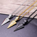 Necklace with Arrow Pendant Long Personal Security Self Defense Men Wome Stainless Steel Jewelry Chain Defence Tool s. 