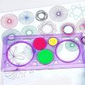Design Ruler Set/ Plastic Spirograph Ruler For Circle Designing. 
