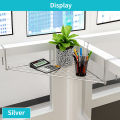 Migeet Cubicle Corner Shelf Space-Saving Office Sundries Storage Rack Floating Organizer Flower Pots Caddy Triangle Steel Wire Grid Rack. 