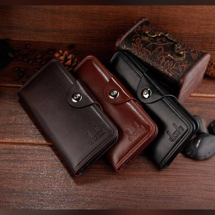 Long Wallet Soft Pu Leather Multi-Card Slots Credit Cards Holder Wallet - Brown