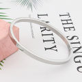 Hot Fashion Stainless Steel Jewelry Oval Bangle for Woman Child Charm Bracelet Party Love Wedding Brand Gift Wholesale Loser Lione. 