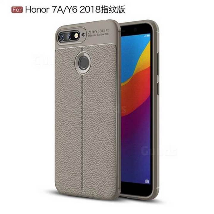 Huawei Y6 2018 Autofocus Real Leather Look Tpu Case