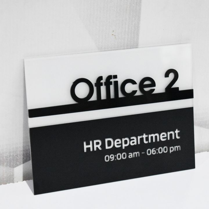 Customized office name plate made of acrylic | Daraz.pk
