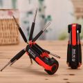 Pechkas 8 In 1 Multi Screwdrivers With Flashlight Portable Hand Tools Screw & Nut Drivers LED Torch Light Repair Tools Set. 
