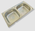 Kitchen Sink double Bowl machine made Stainless Steel KitchenBar Sink Silver (78*43). 